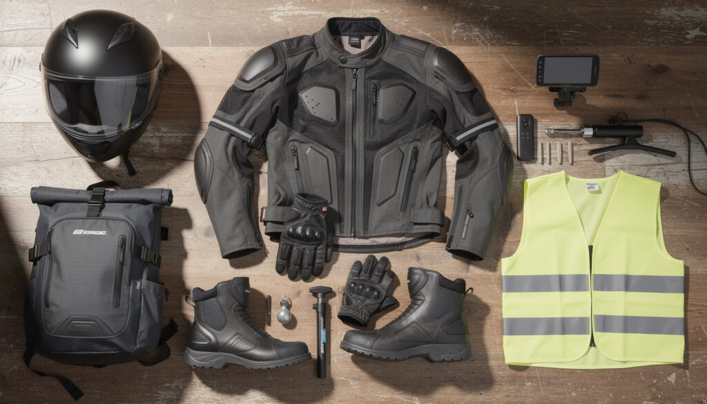 découvrez les équipements indispensables pour un road trip à moto alliant sécurité et confort, afin de rouler longtemps en toute sérénité.