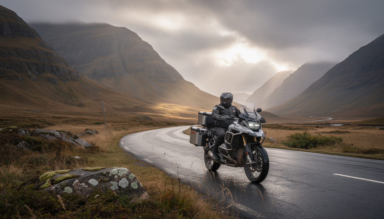 partez en road trip à moto en écosse et découvrez les majestueux highlands et leurs lochs emblématiques en empruntant les plus belles routes panoramiques du pays.