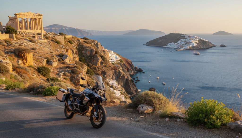 découvrez un road trip moto inoubliable en grèce, alliant îles paradisiaques, paysages du continent et sites antiques incontournables à intégrer dans votre itinéraire.