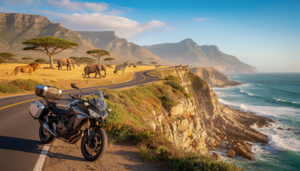 découvrez un road trip moto inoubliable en afrique du sud, de la célèbre garden route aux parcs nationaux incontournables. parcourez les étapes clés pour une aventure riche en paysages et en découvertes.