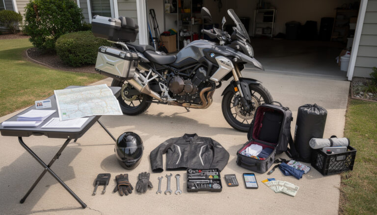 découvrez notre check-list complète pour préparer votre road trip moto : conseils pour la paperasse, l'entretien de la moto, le choix des bagages et la gestion du budget avant de partir à l'aventure.