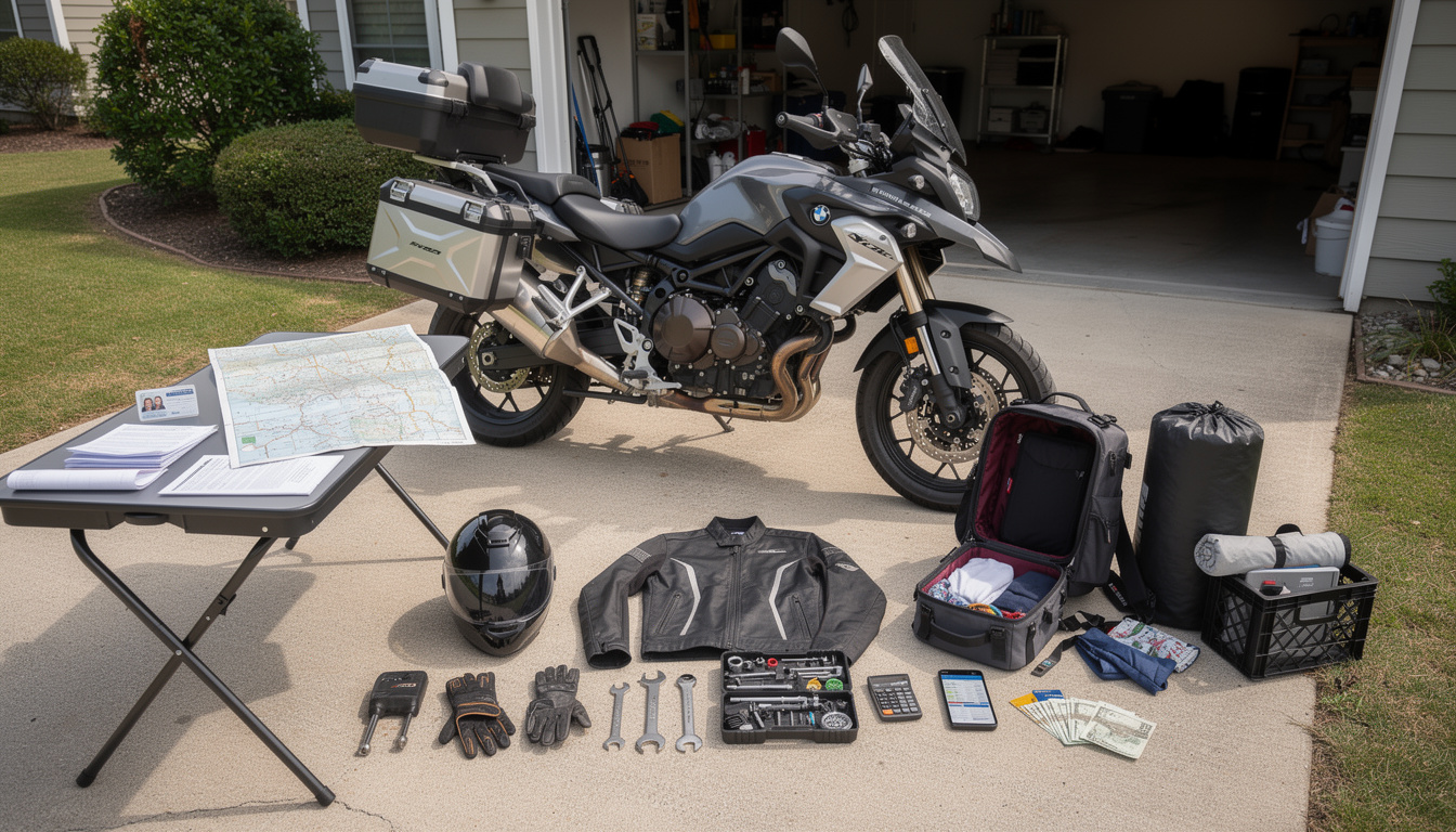 découvrez notre check-list complète pour préparer votre road trip moto : conseils pour la paperasse, l'entretien de la moto, le choix des bagages et la gestion du budget avant de partir à l'aventure.