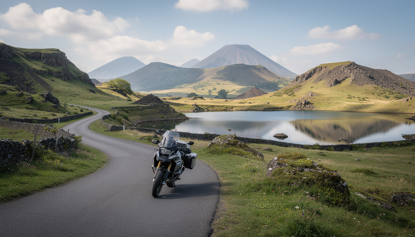 découvrez un road trip moto de 3 jours en auvergne, avec un itinéraire unique passant par les volcans, les lacs et les petites routes sinueuses pour une aventure inoubliable.