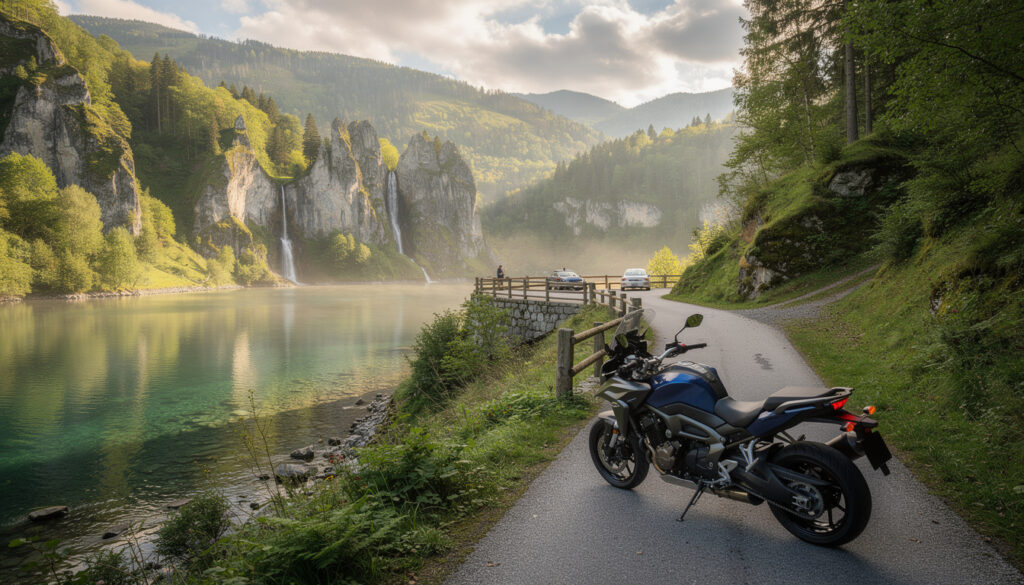découvrez le jura en moto à travers ses petites routes pittoresques, ses lacs scintillants, ses cascades impressionnantes et ses belvédères incontournables pour un road trip inoubliable.