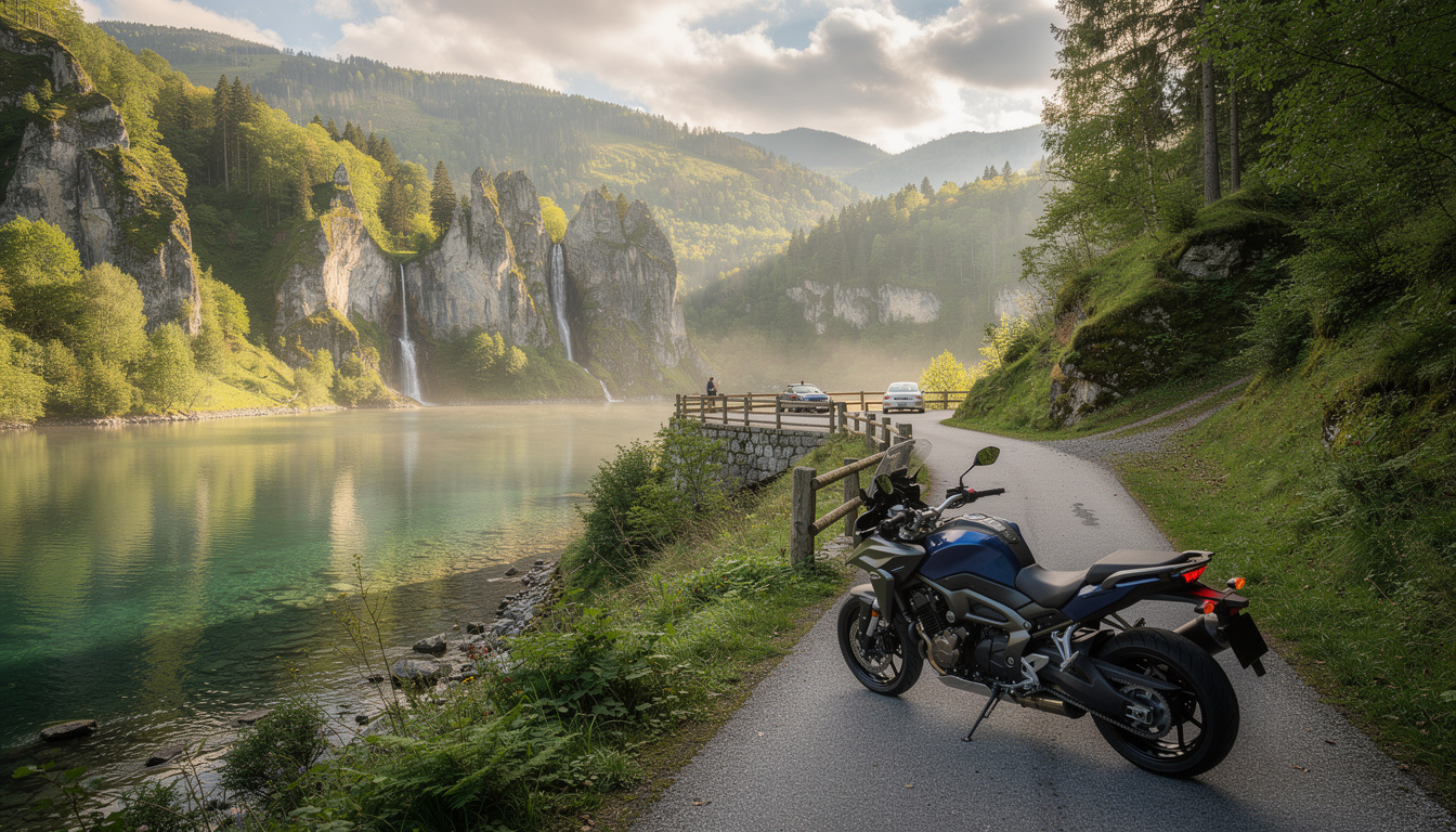 découvrez le jura en moto à travers ses petites routes pittoresques, ses lacs scintillants, ses cascades impressionnantes et ses belvédères incontournables pour un road trip inoubliable.