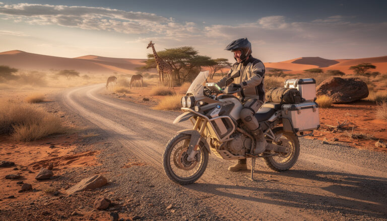 préparez votre road trip moto en namibie : itinéraire, conseils et équipement pour explorer les dunes, les pistes sauvages et les parcs animaliers.